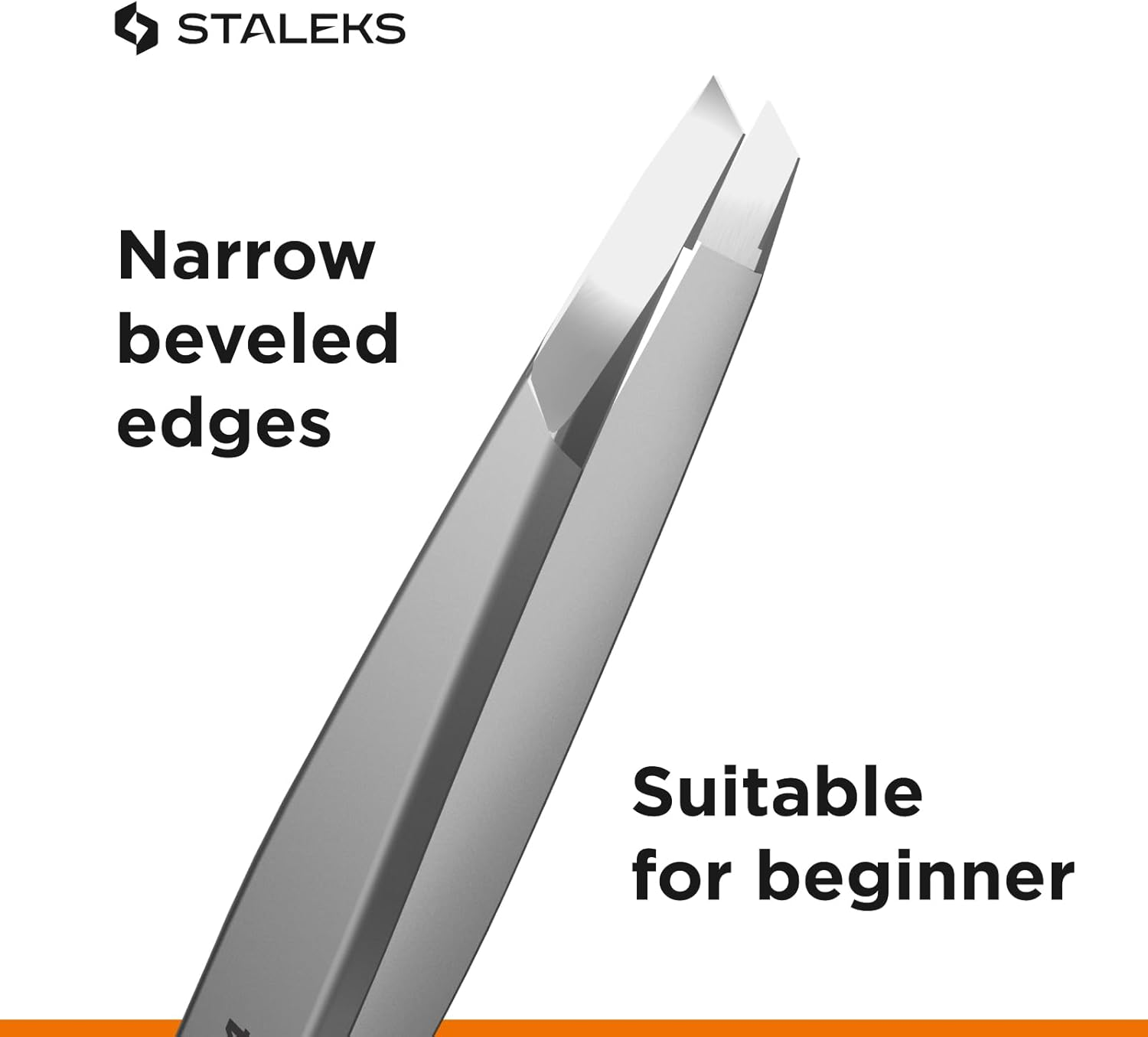 STALEKS PRO Tweezers for Eyebrow - - Type 4 - Surgical Stainless Steel - Slant Tip Tweezer - Durability - Precision - Handmade - for Experts - and Professionals. image number 6
