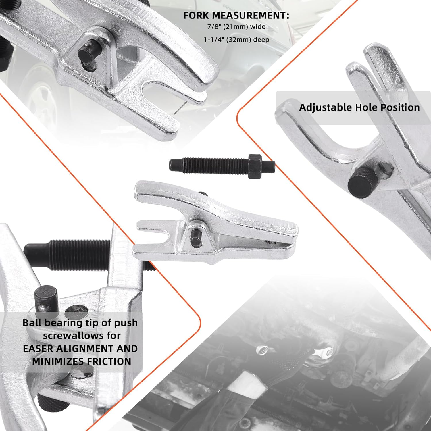 Tanstic Ball Joint Separator, 1-1/8" to 2-1/8" Universal Ball Joint Removal Tool for Separating Ball Joints Arms Tie Rods on Most Cars Trucks