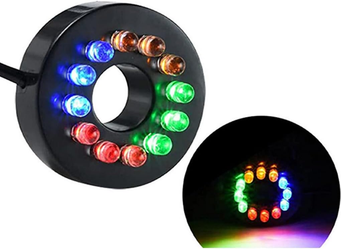 IOIUSKKU RGB LED Waterproof Connector Pond Light Underwater Fish Rack Light Underwater Pond Garden Stunning LED Tank, Yellow ，12LED image number 5