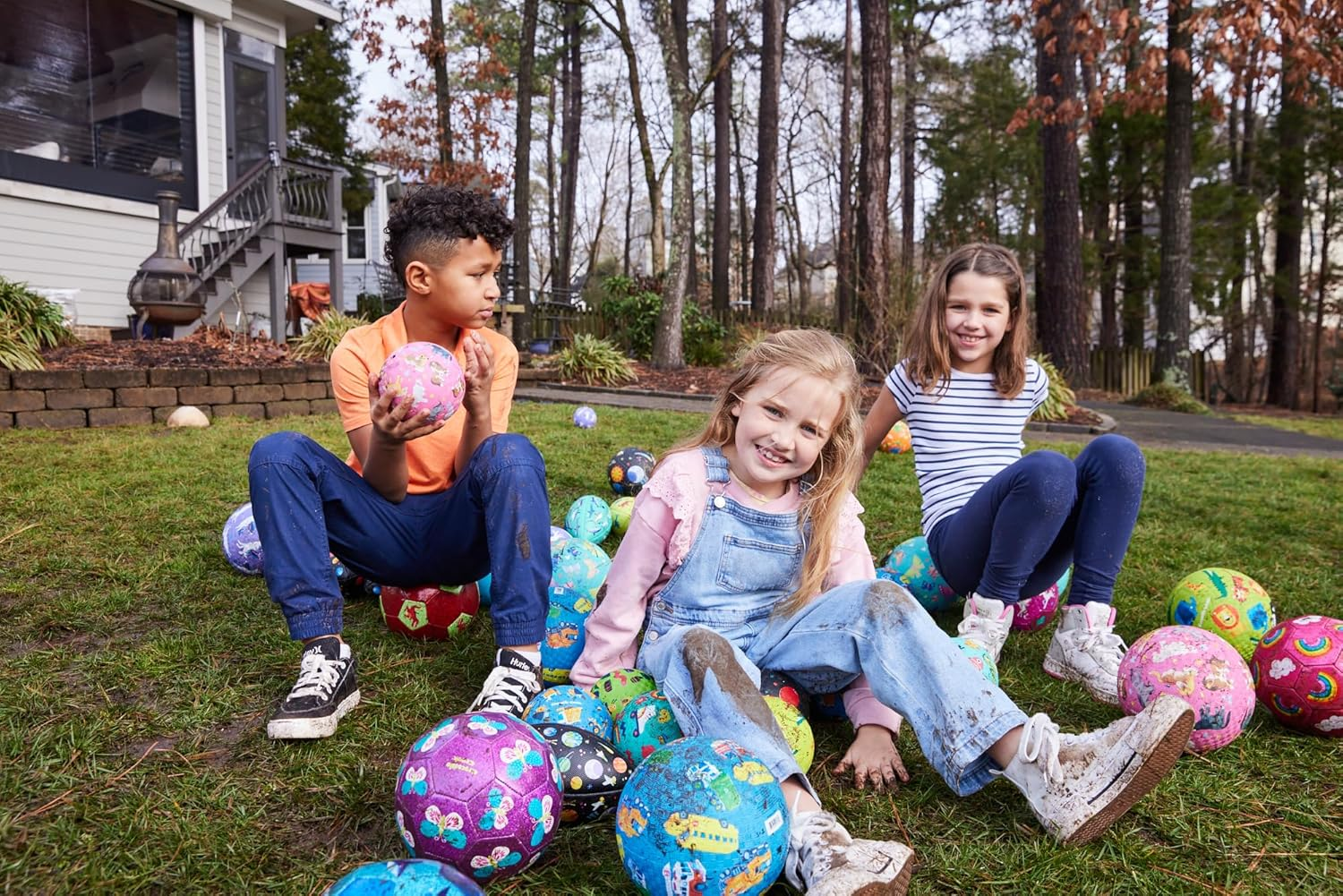 'Crocodile Creek Rubber Playground Ball, Ships Inflated, Pvc-Free, Durable Design for Outdoor Games and Active Ball Sports, for Kids Ages 3 Years and Up, 5''/7&rdquo; Size,' - Smiley image number 2