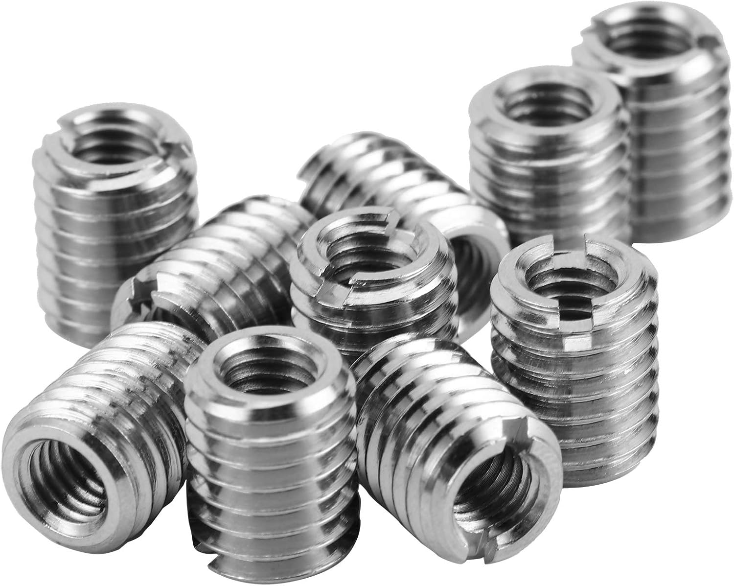 10-Piece 303 Stainless Steel M5 Female to M8 Male Thread Reducing Insert Conversion Kit, 0.8 to 1.25 Pitch Sizing image number 3