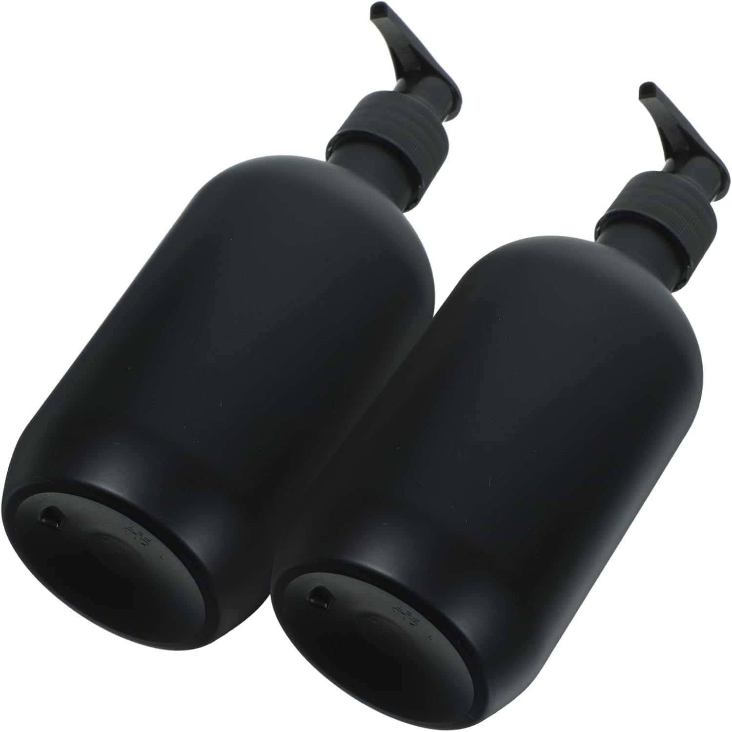 IWOWHERO 500Ml Black Matte Shampoo and Shower Gel Pump Bottles 2Pcs Refillable Plastic Dispenser for Travel and Home Use image number 4