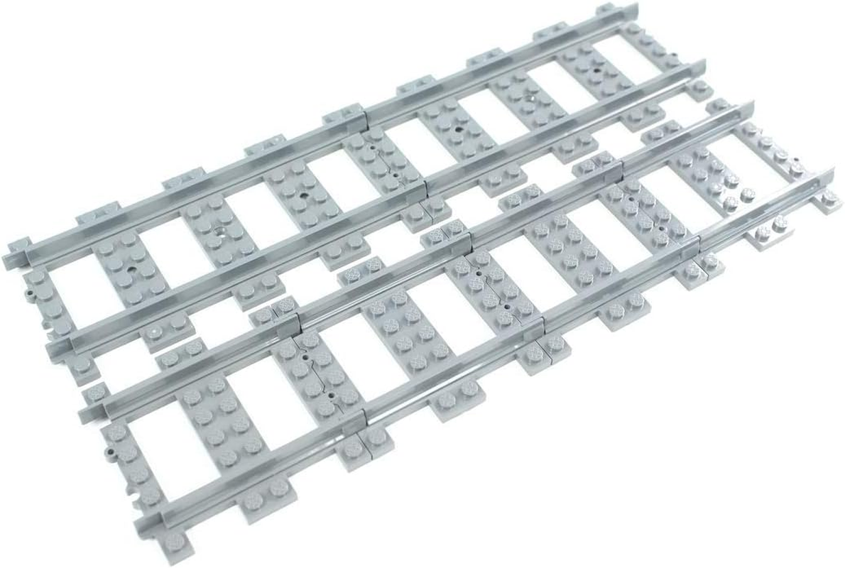 Trixbrix.Eu Half-Length Straight Track Set - 10 Pcs HO Scale Compatible with  City Train Sets image number 1