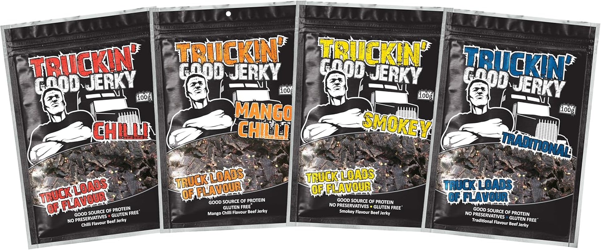 Truckin Good Jerky Chilli 100G X 12