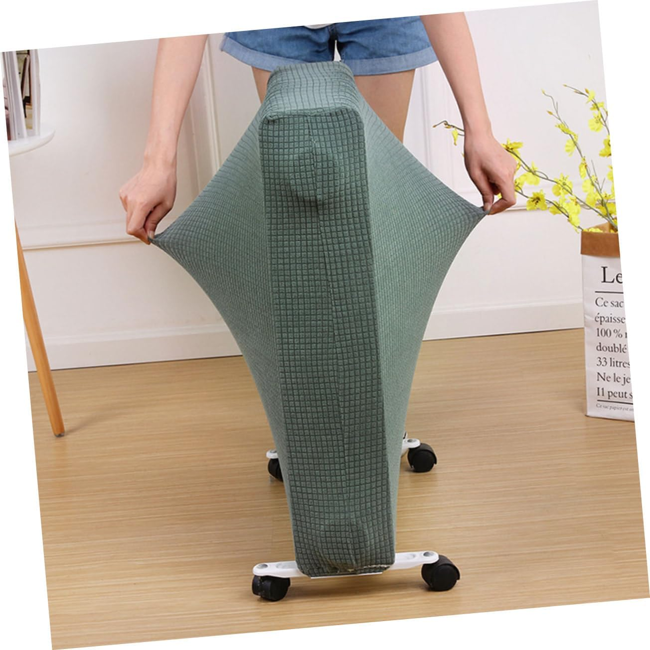 Gatuida Home Heater Cover Portable Radiator Cover for Dust Protection Durable Material Easy to Clean Breathable Design for Indoor Use Matcha