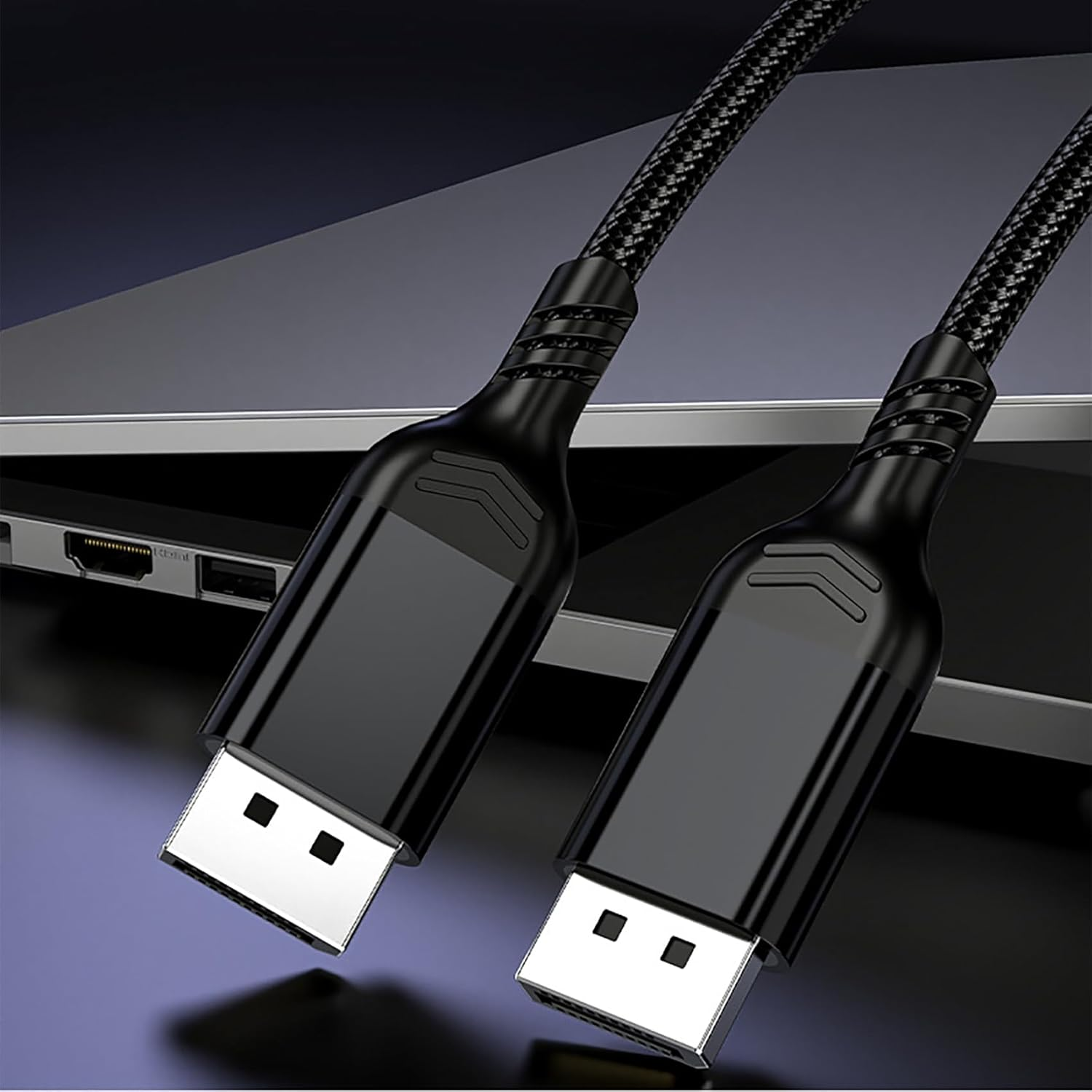 Tunghey Displayport Cable 2.1, 16K Displayport Cable 80Gbps 16K@60Hz, 10K@60Hz, 8K@60Hz HBR3 4K@60Hz/144Hz 5K@60Hz 1080P@240Hz Support Freesync G-Sync HDR10 for Gaming Monitor Graphics Card (1.5M) image number 2