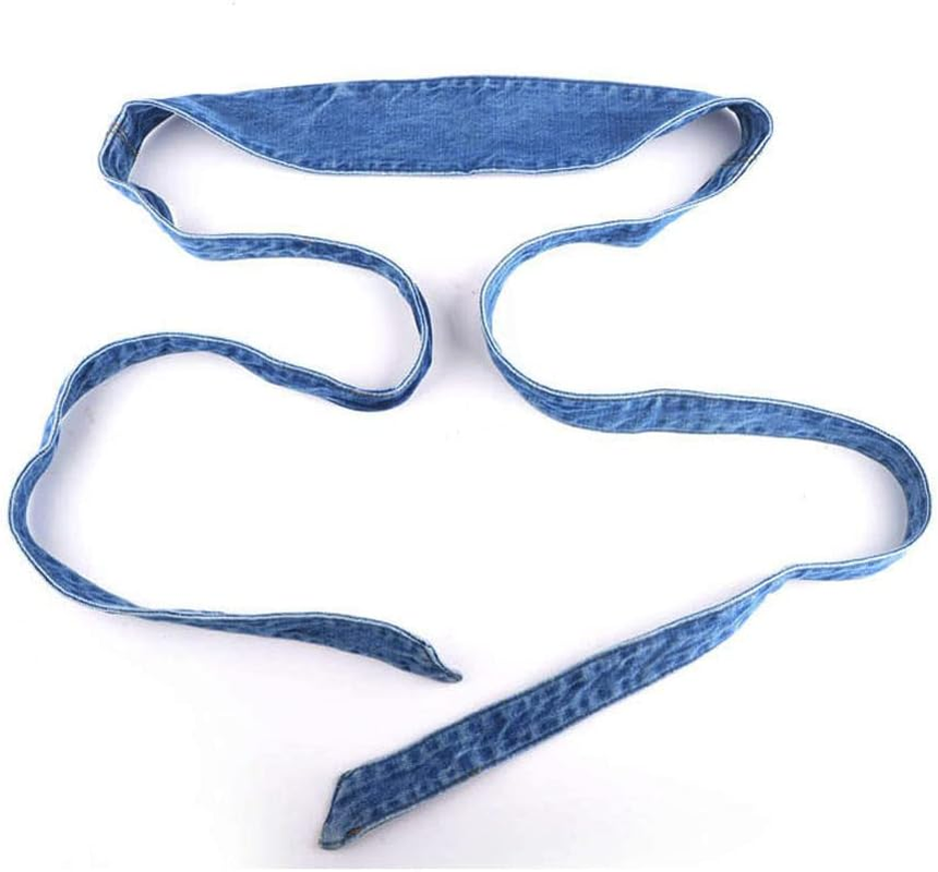 Aecibzo Women'S Denim Wide Waist Belt Self Tie Wrap around Obi Waist Band Cinch Boho Belt image number 4