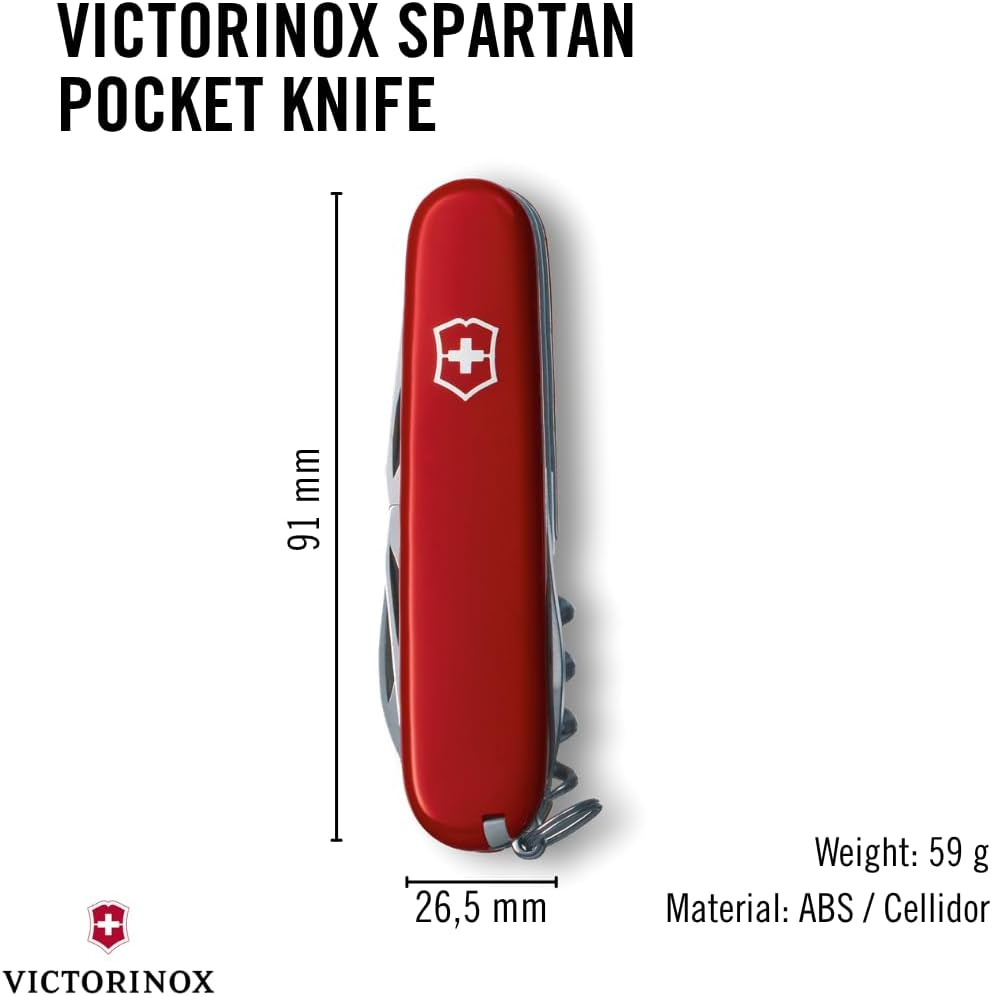 Victorinox Swiss Army Pocket Knife Spartan with 12 Functions, Red image number 1