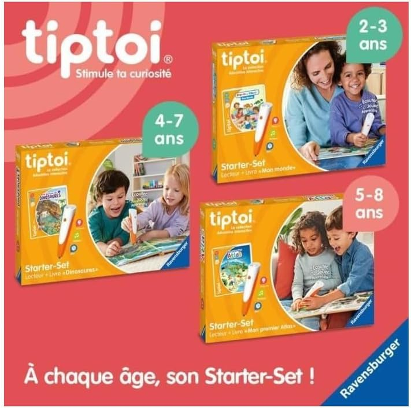 Ravensburger - Tiptoi Starter Set - Reader + Book 'L'Encyclop&eacute;die Des P'Tits Curieux' - Electronic Educational Game without Display from 4 Years - French Version - 00176 image number 2