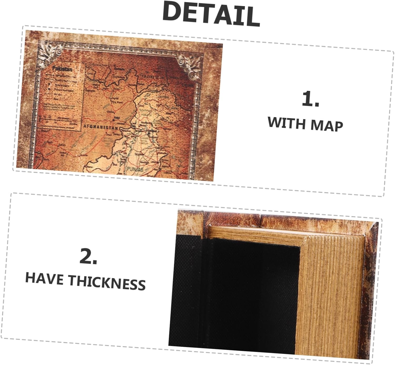 Vintage Book Shaped Box Bible Book Storage Box for Home Decoration as Prop image number 6