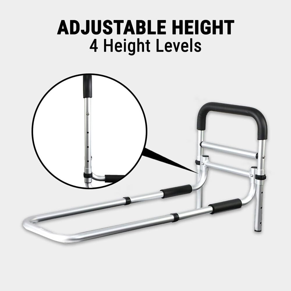 Bedside Safety Bed Rail Rack Elderly Mobility Aid Fall Prevention Support Bar image number 1