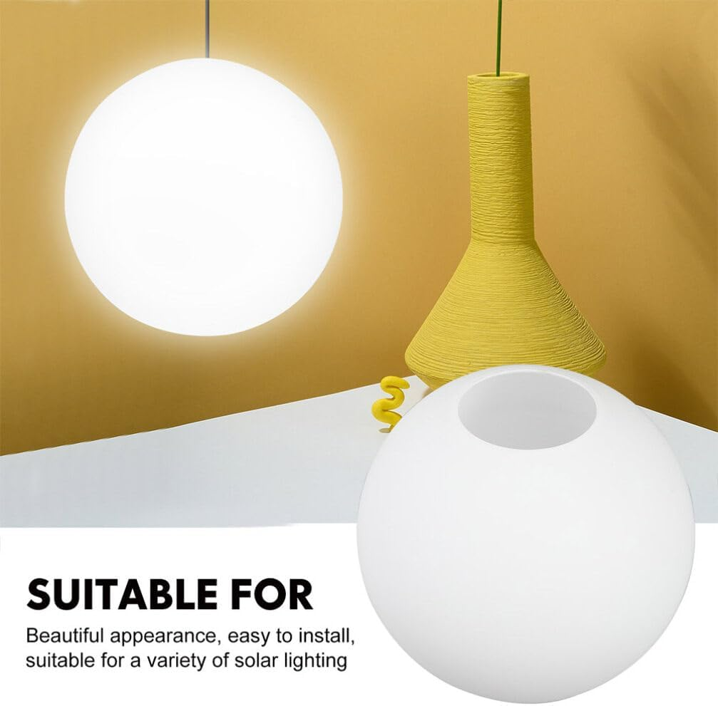 Alipis Frosted Glass Lampshade 5 Inch round Globe Ceiling Lamp Shade Replacement Textured Pendant Light Cover for Living Room Bedroom Decor image number 3