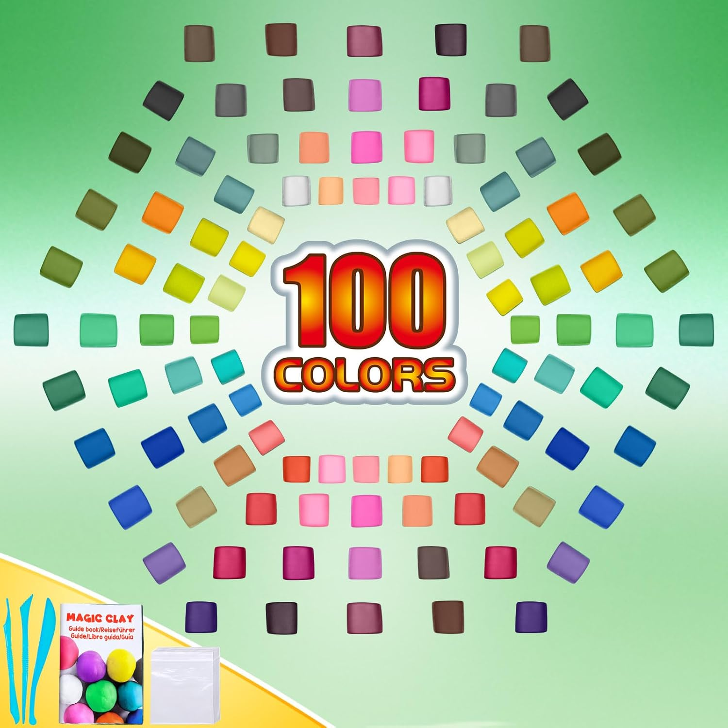 Air Dry Clay 100 Colors, Modeling Clay for Kids, DIY Molding Magic Clay image number 4