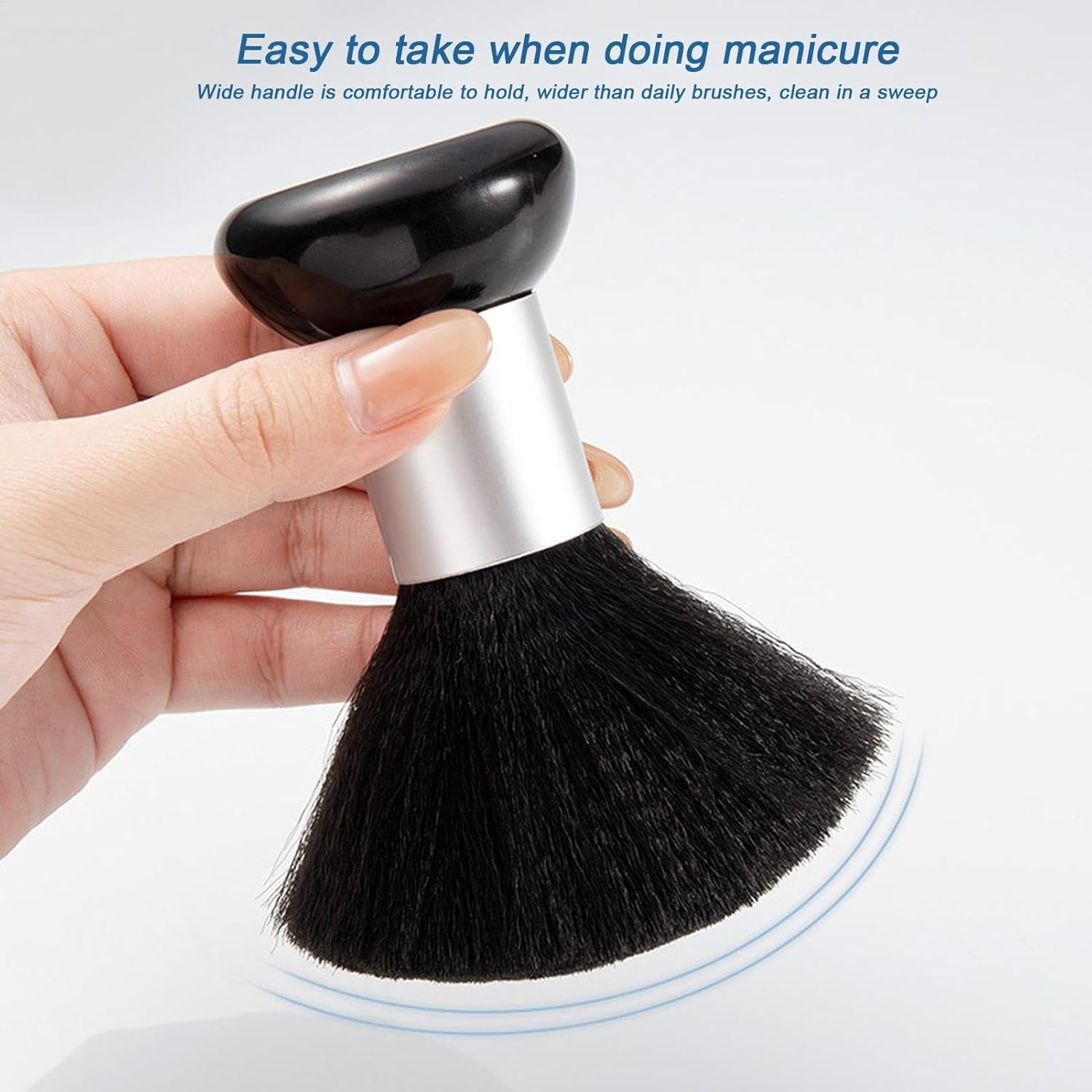 Gwtdtoad Barber Neck Duster - Dust Brush for Nails - Soft Nylon Bristles, Nail Tool, Professional Barber Face Cleaning Hairbrush for Salon, Home Use image number 6