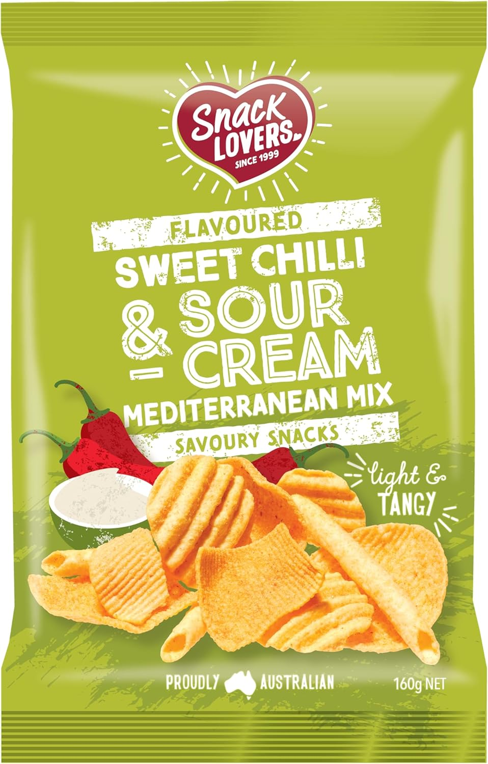 Snack Lovers Sweet Chilli and Sour Cream Mediterranean Mix Savoury Snacks 160 G image number 2