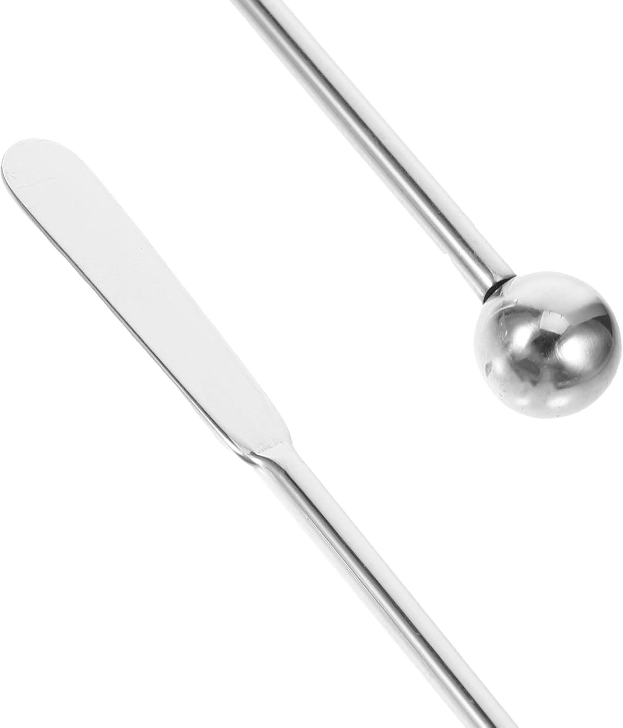 Hoement Stainless Steel Stirring Rods for Coffee and Cocktails, Reusable Silver Metal Drink Sticks with Flattened End, Beverage Mixers for Home Bar and Tea, Sturdy Party Stirrer Set image number 6