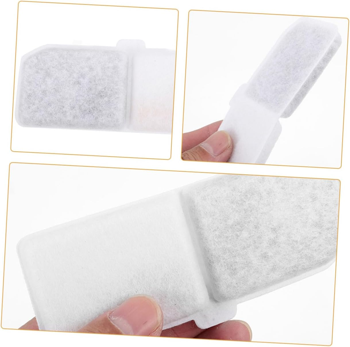 Gatuida Cat Water Fountain Replacement Filters 6Pcs with Charcoal and Square Sponge for Efficient Water Filtration and Circulation