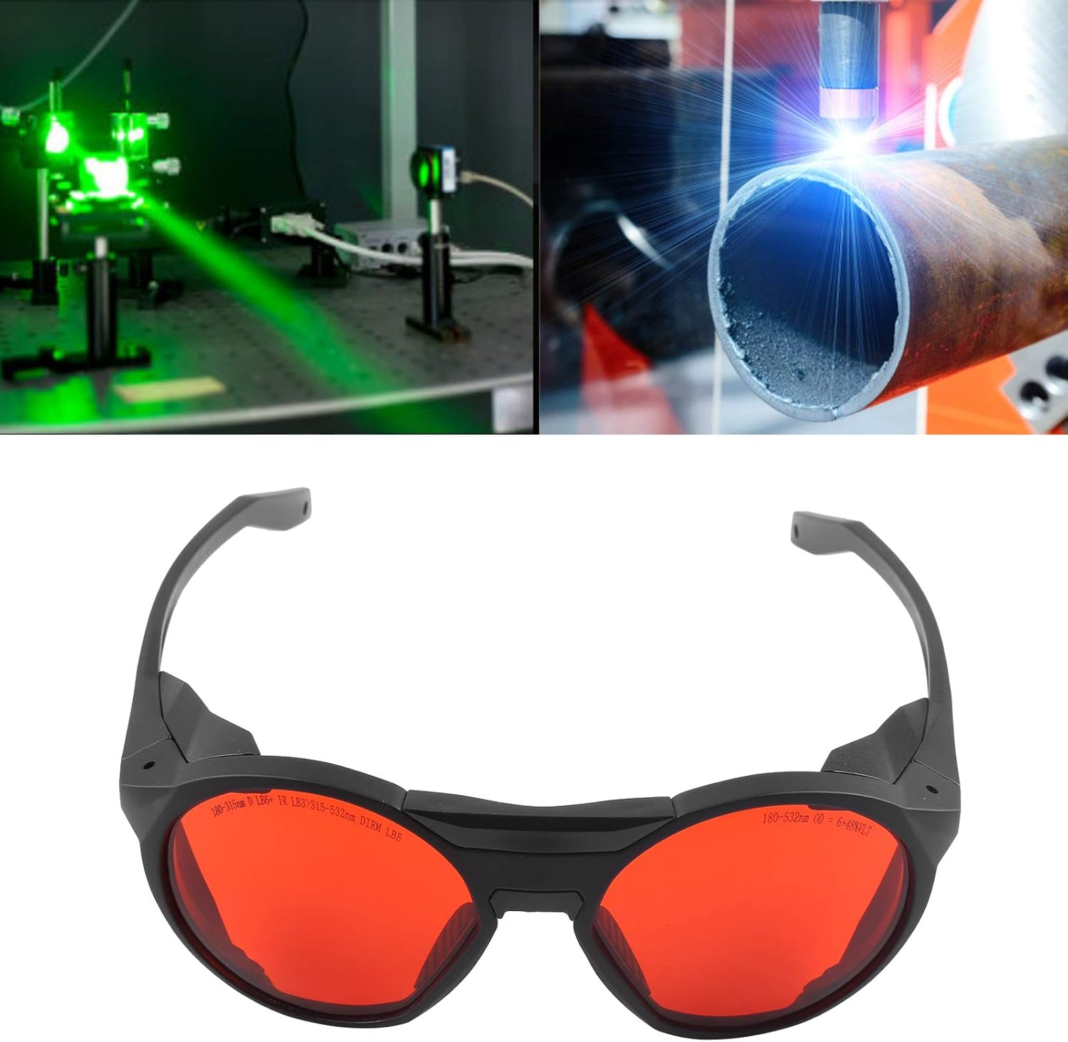 Laser Safety Glasses, Protection Glasses OD6+ Light Absorption for Block Infrared Laser Light image number 5