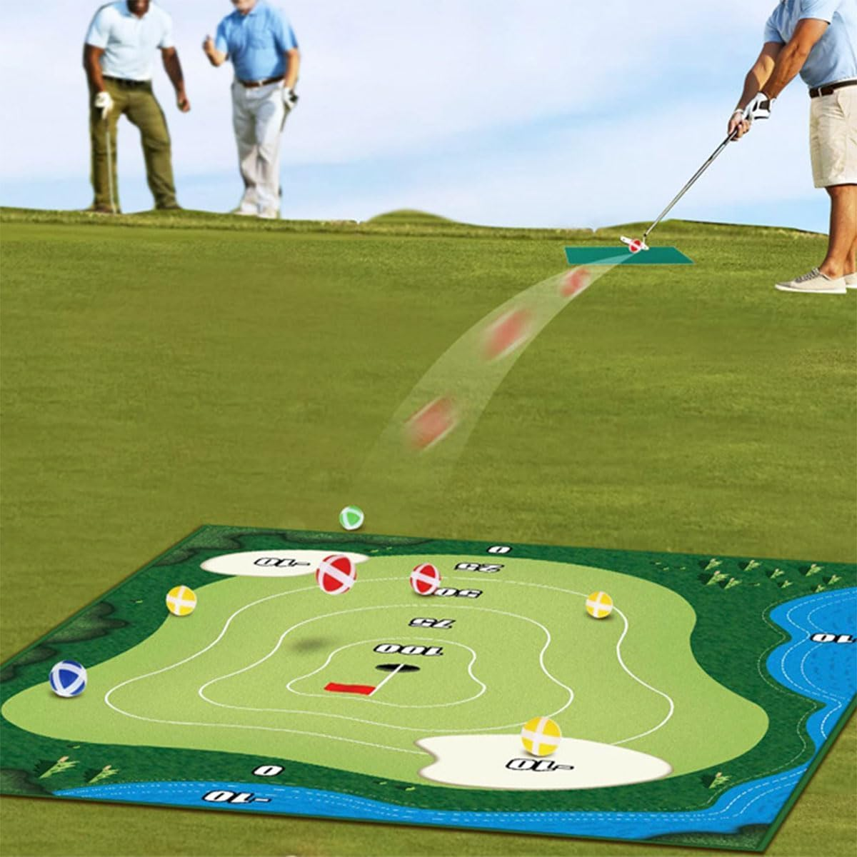 Namvo Set for Full Swing Sports, Golf Chip off Challenge Chip and Stick Game, Battle Royale Golf Game with Premium Golf Chipping Mat, Sticky Balls - Indoor and Outdoor Play image number 2