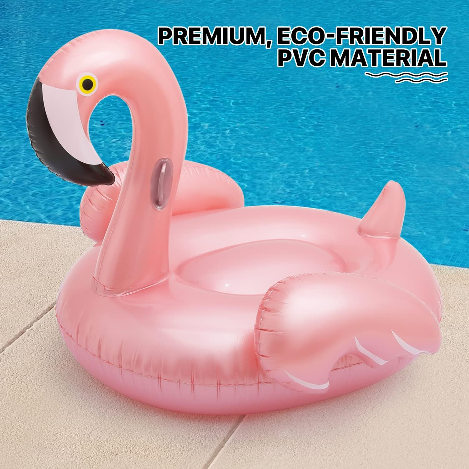 Inflatable Ride-On Giant Swimming Pool Raft Float Floatie Lounge with Stable Wings for Summer Party Decorations Fun, Pool Float for Adults image number 6