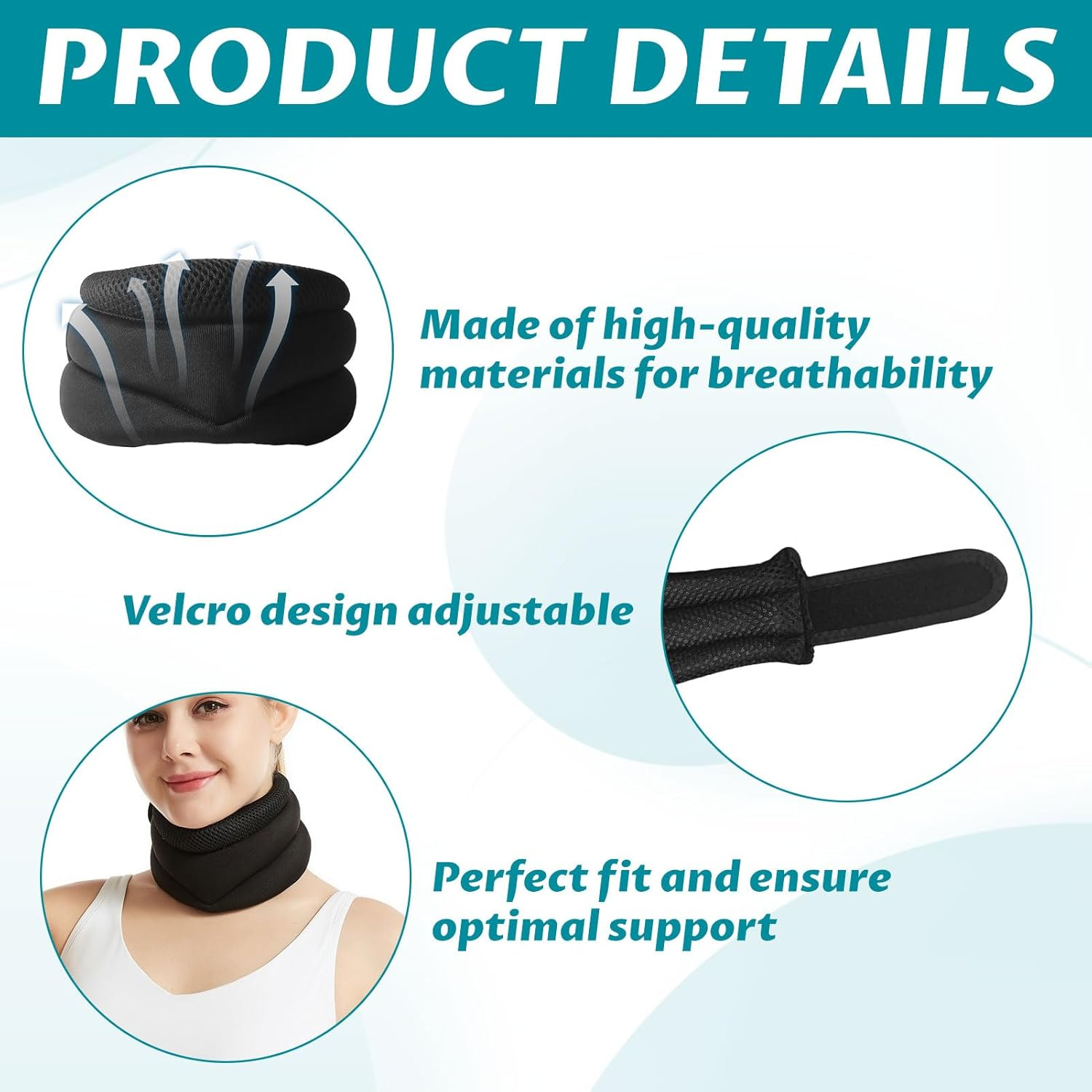 Neck Support for Snoring, Snoring Neck Brace, Neck Braces & Collars, Adjustable Antisnoring Neck-Pillow Support Brace for Sleeping, Pain Relief, Relieves Pressure in Spine image number 2