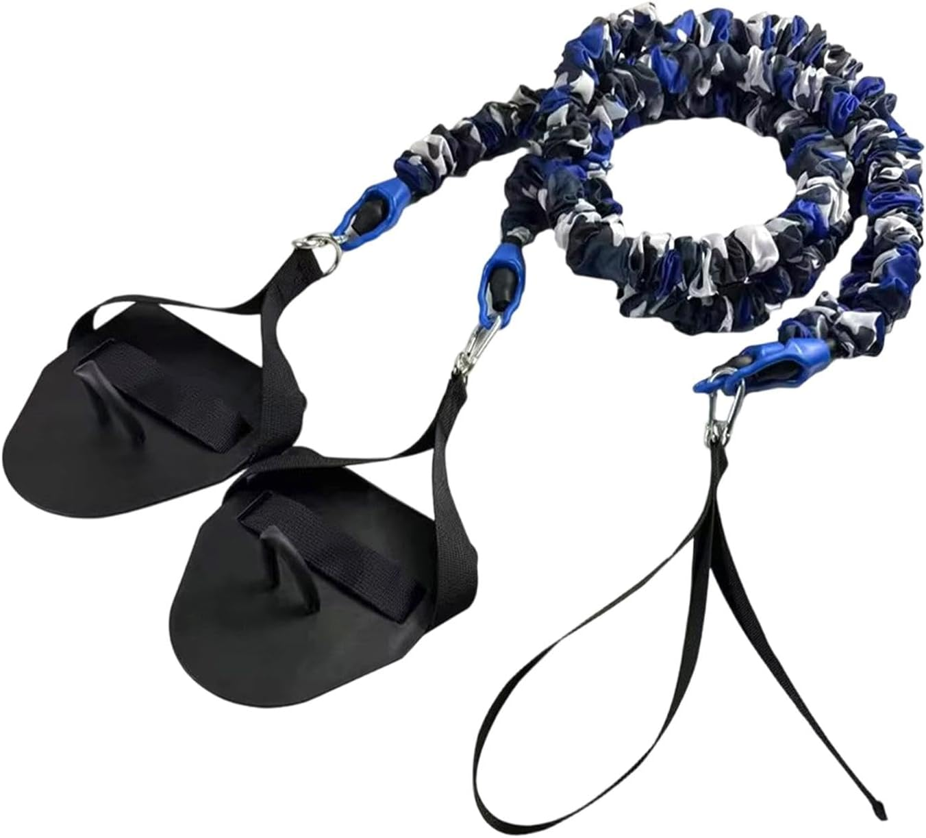 Ａ Aternee Swimming Resistance Band Bungee Cord Arm Strength Exercise Elastic for Women Men Latex Dryland Cord Training Equipment, Blue 50Lbs