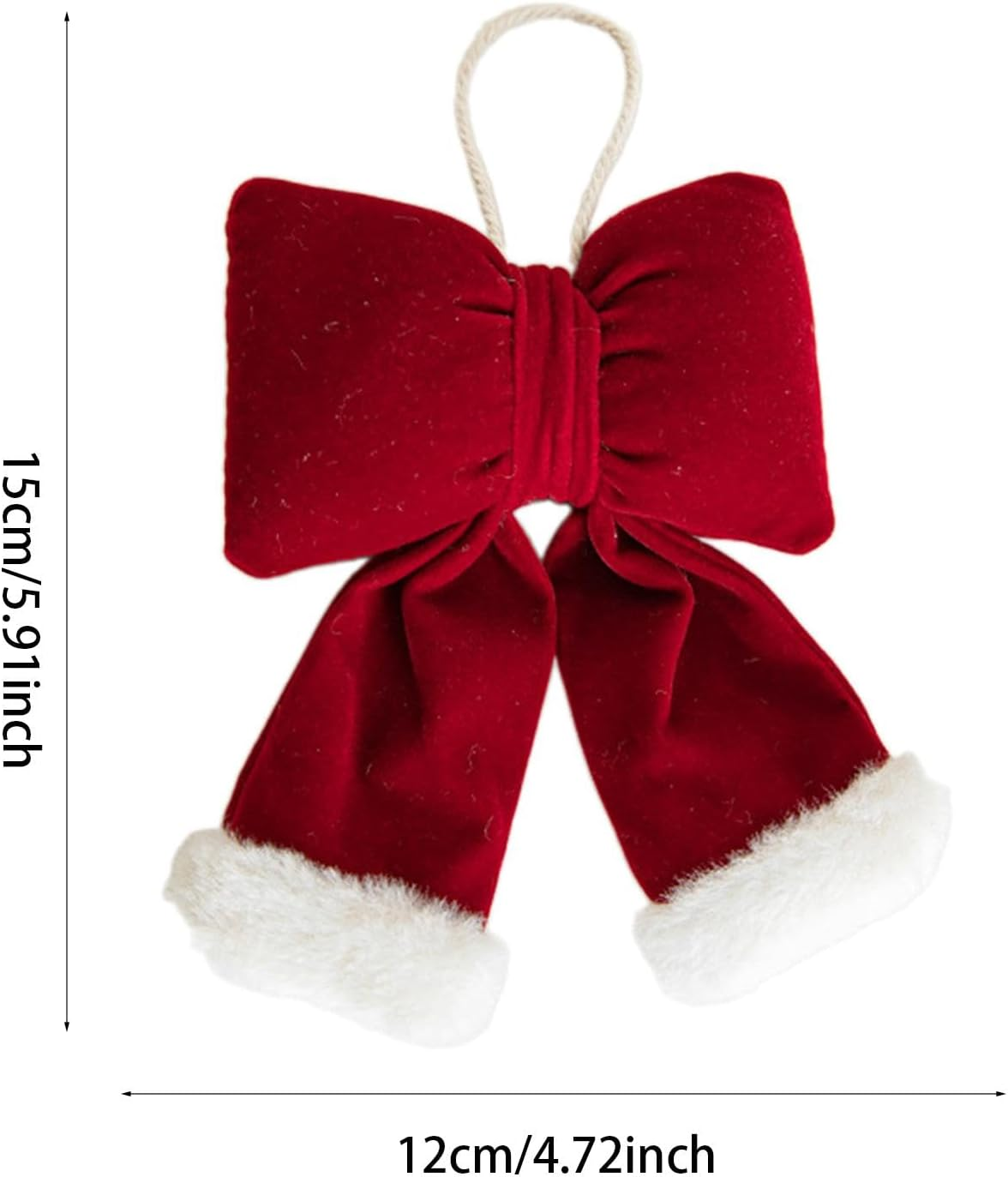 Christmas Bow Hanging Decoration Red Home Decor Celebration Ornament Hanging Pendant for Home Bedroom Window Housewarming, S image number 2