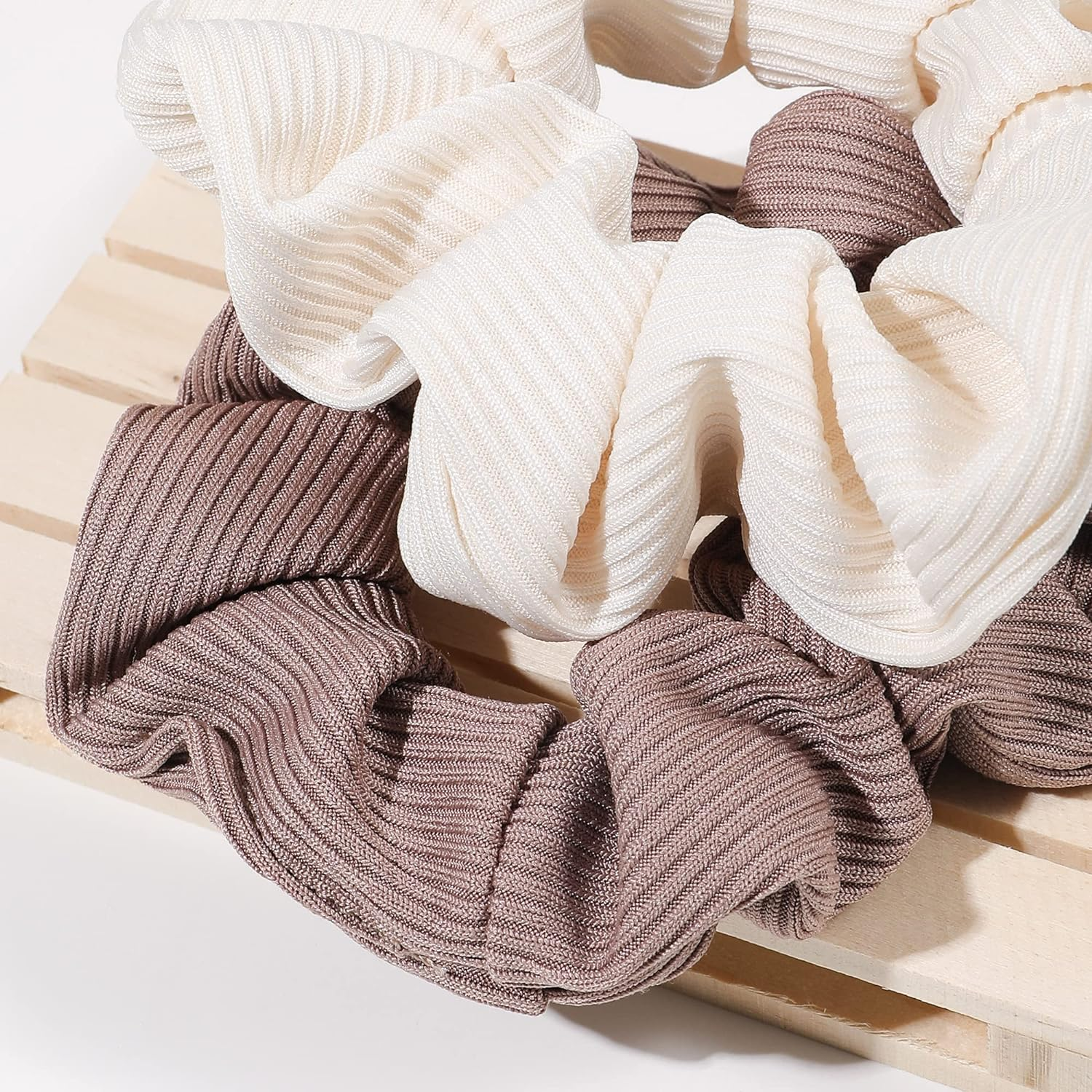 Scrunchies for Women & Girls - Big Cotton Scrunchies for Thick or Thin Hair, No Crease Ponytail Holders