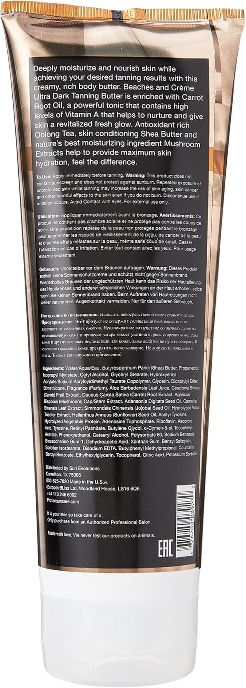 Pro Tan Beaches and Creme Tanning Lotion Butter 250Ml image number 2