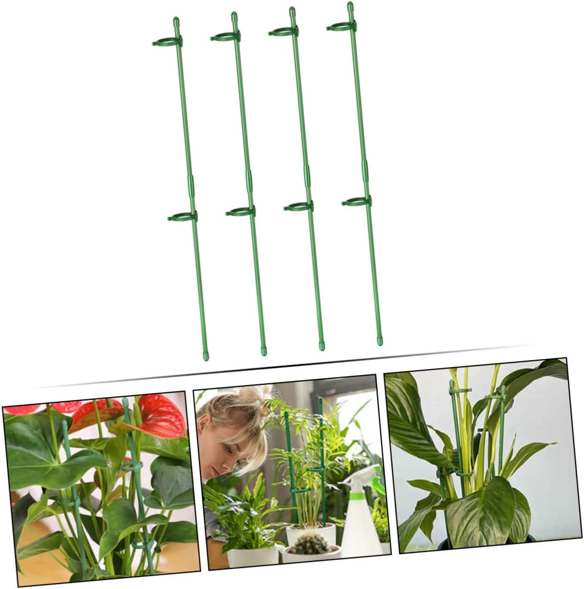 Plant Support Stakes for Flower Plants Adjustable Clamps and Connecting Tubes image number 2