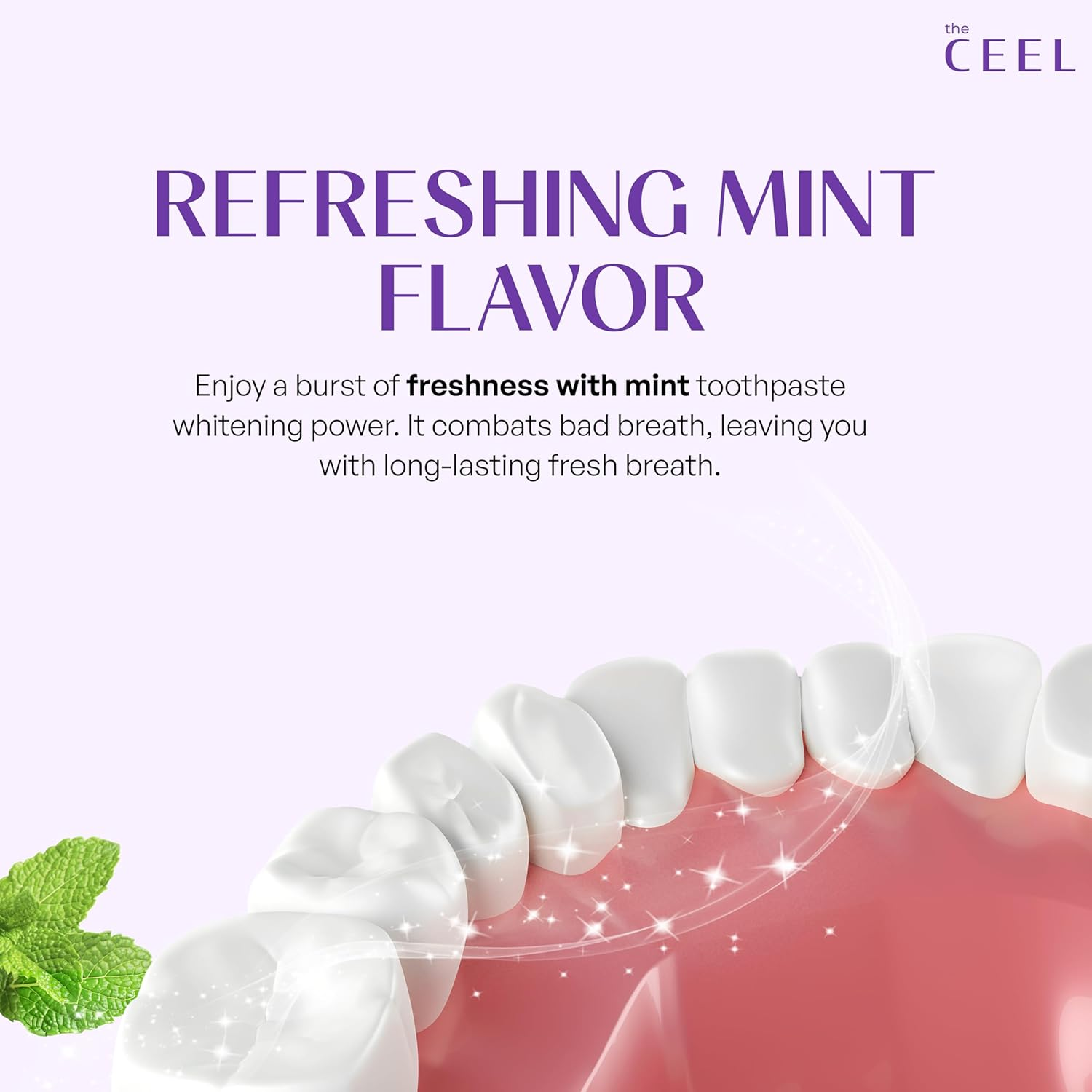 Purple Toothpaste for Teeth Whitening with Activated Carbon & Mica Powder - Color Correcting Teeth, Stain & Plaque Remover Oral Care Formula with Mint Flavor - Gentle on Enamel & Gums - 75G image number 1