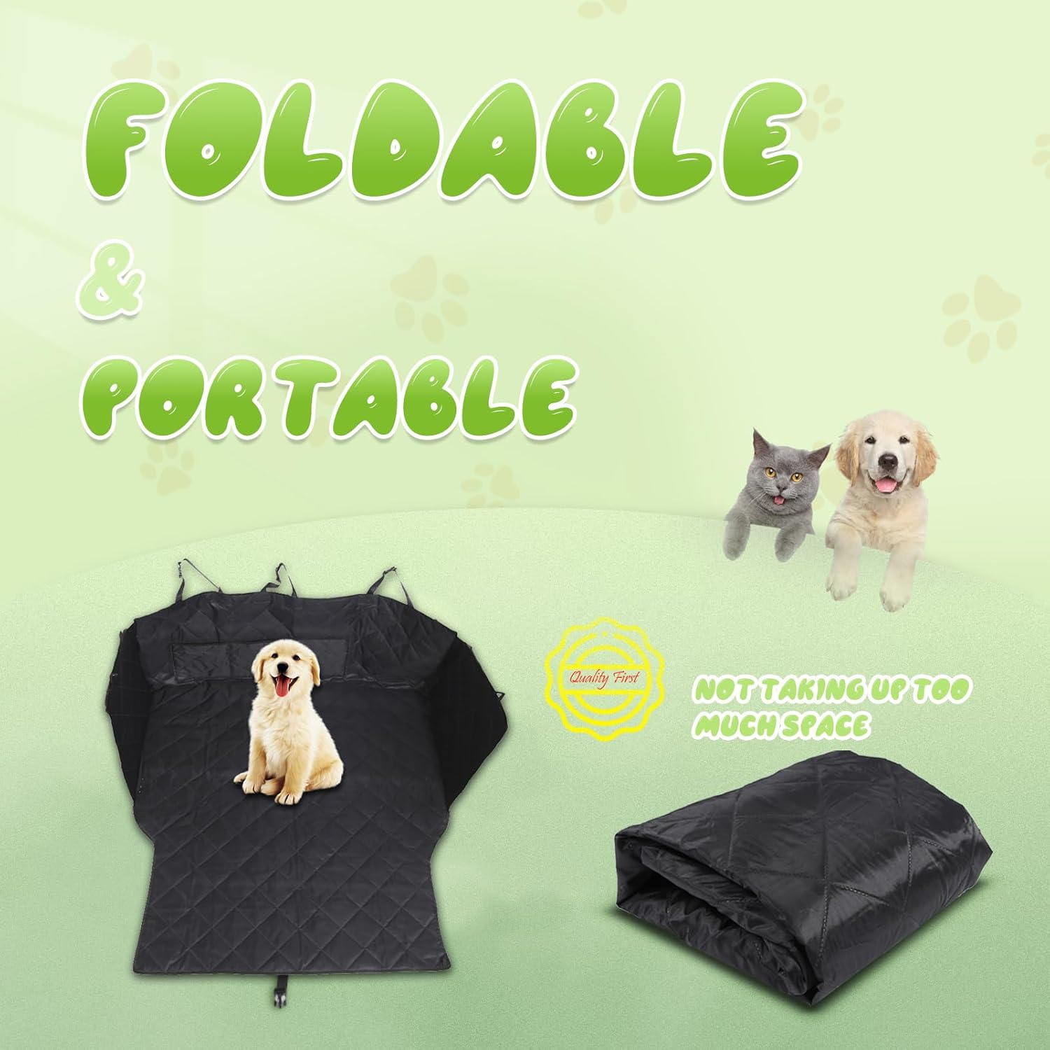 Dog Car Boot Liner Compatible with Land Rover Defender 90/110/130 2020-2025 Accessories | PVC Fabric Pet Cargo Mat | 1PCS Waterproof Dog Seat Mat (Style A) image number 1