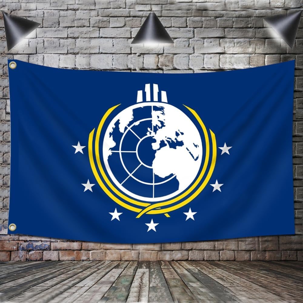 Naerza Super Earth Flag Banner 3X5Feet Garden House Flag Banner Decor, Blue image number 2