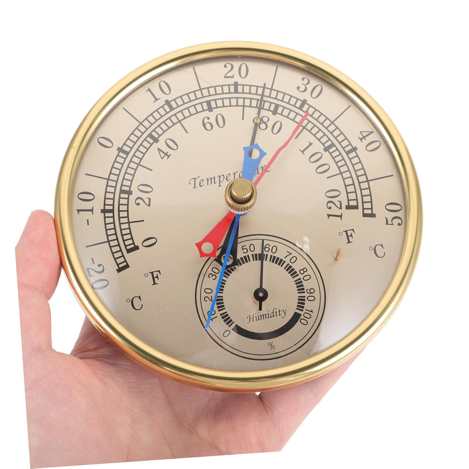 Indoor Outdoor Thermometer Hygrometer with Max Temperature Monitoring for Greenhouses and Gardens Wall-Mounted Weather Hygrometer with Glass and Plastic Design for Home Office