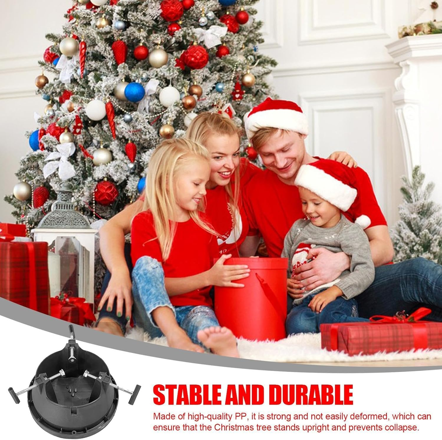 Real Christmas Tree Stand, Live Christmas Tree Stand | Christmas Tree Stand round Christmas Stand for Christmas Tree - Photography Home Supplies Tree Nest Christmas Tree Legs round Christmas image number 4