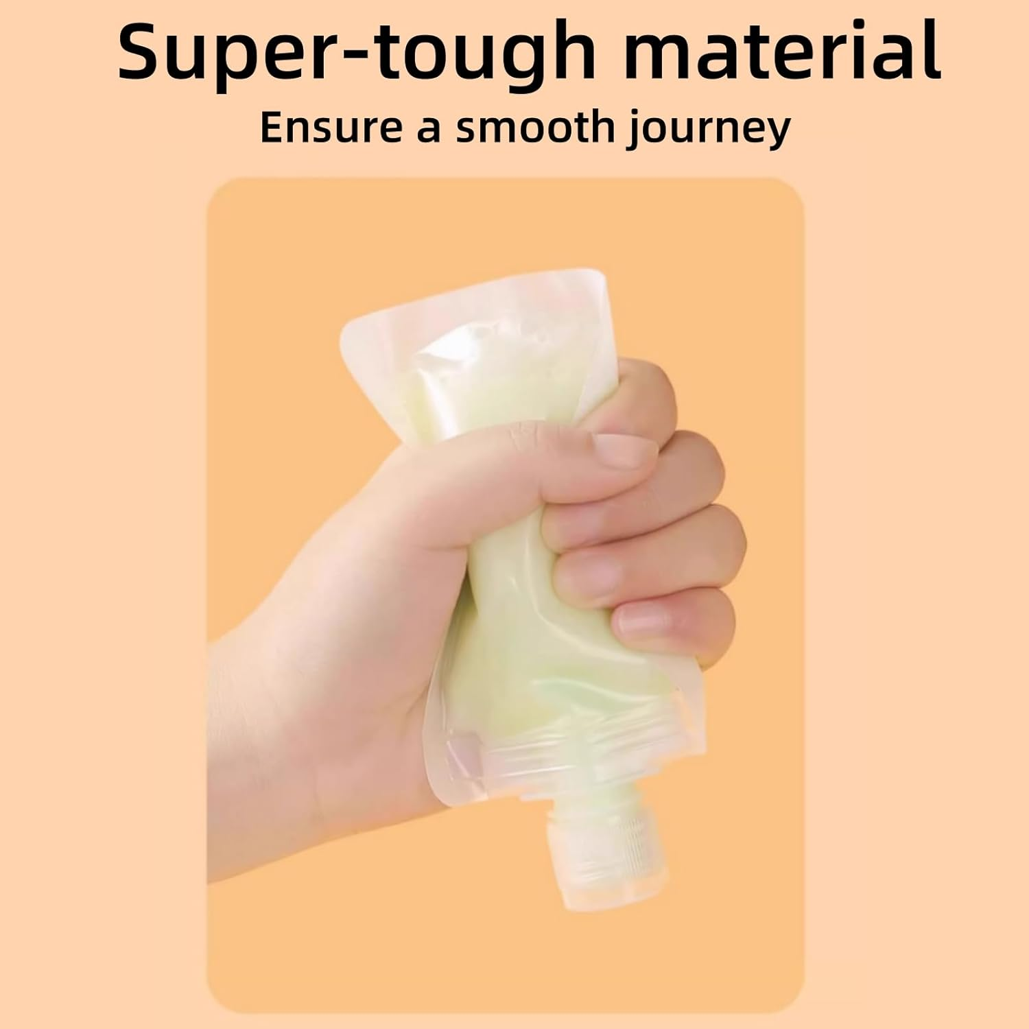 Suytvenxau 10 Pcs Travel Toiletries Pouches, 100Ml Travel Bottles Set for Toiletries, Portable Refillable Stand up Pouch for Shampoo, Conditioner, Lotion, Liquids