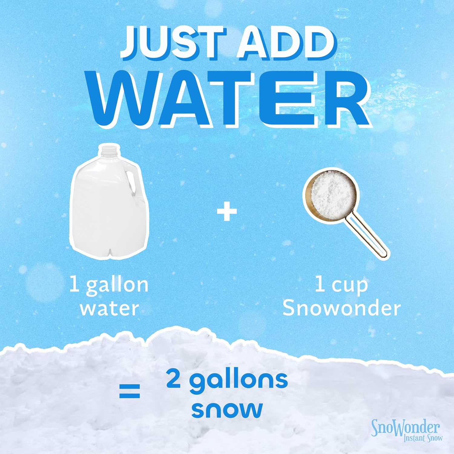 SNOWONDER Instant Snow Fake Artificial Snow, Also Great for Making Cloud Slime (240 Gallons) image number 3