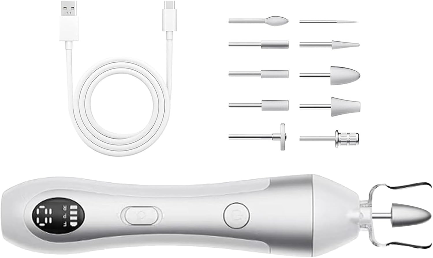 Nail File Electric Tool, Nail Grinder Electric Professional, Salon-Grade Rechargeable Manicure Supplies for Home Beginners Professionals Fingernails Art