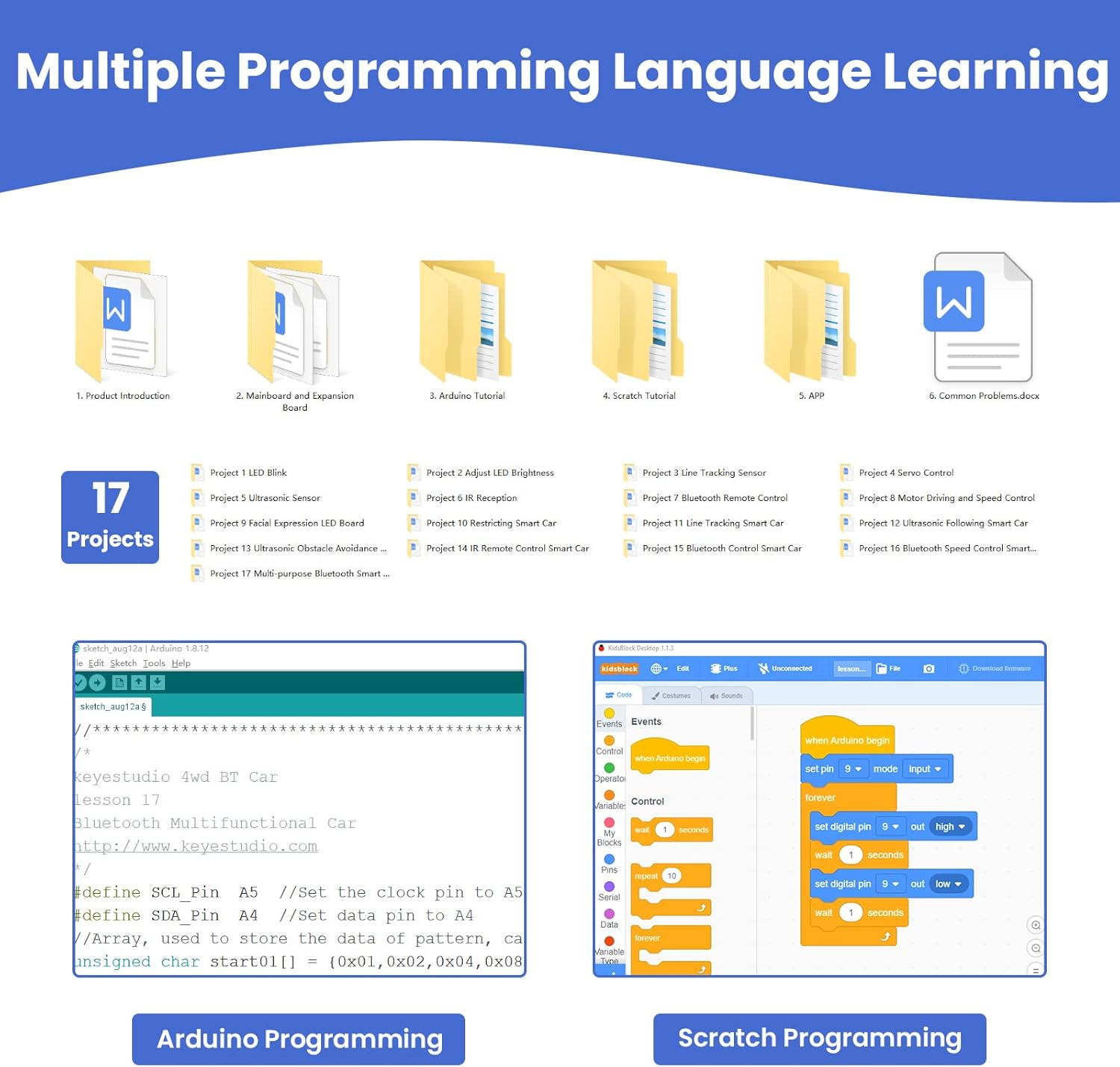 R3 Smart Robot Car Kit for Arduino and Scratch Robotics for Youth Ages 14+ Cool Engineering Building Kit, STEM Science Kits Coding Gifts for Boys Girls Teens Adults 15+ image number 1