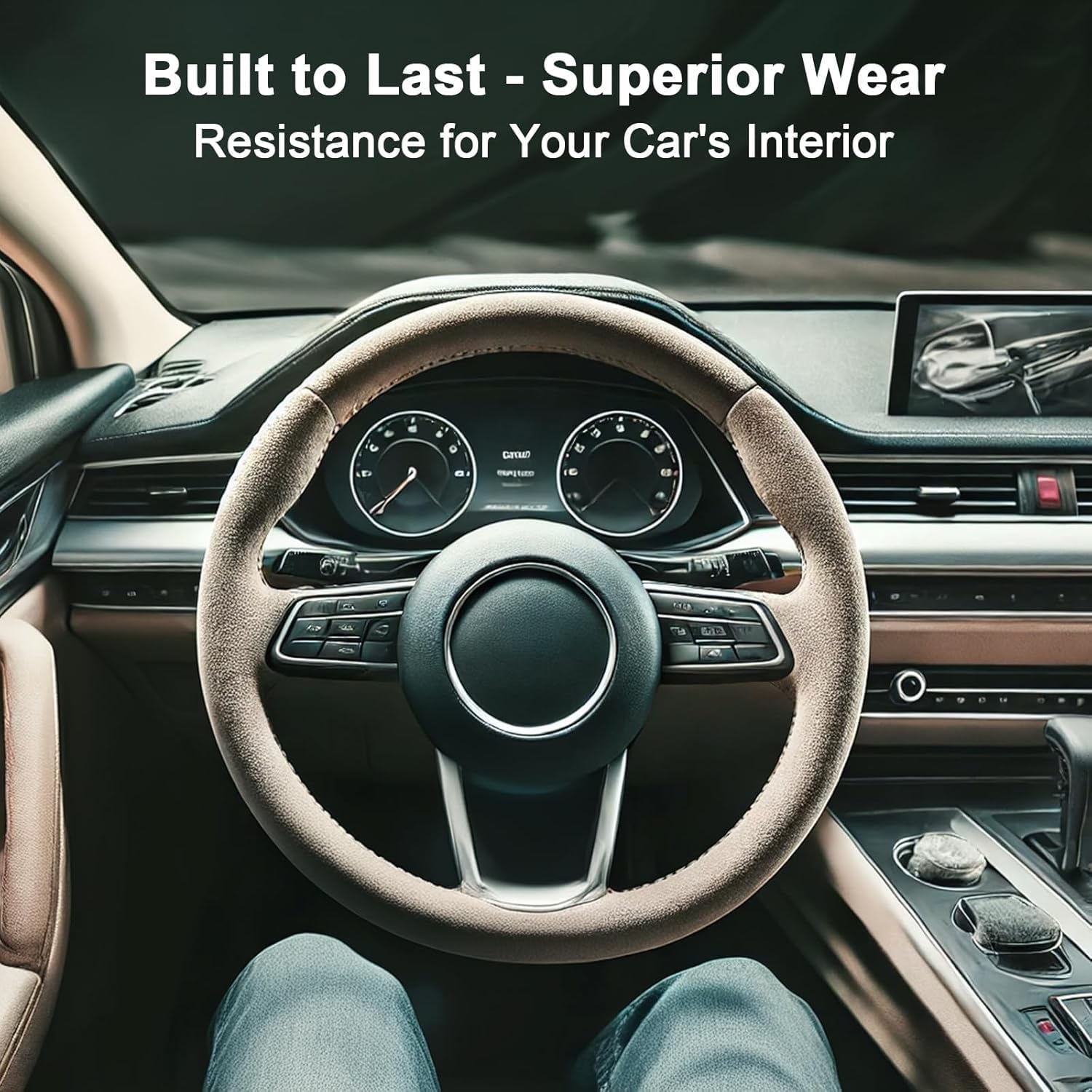 Wesileyern Premium Black Suede Fabric Wrap - 7.8X55 Inch Suede Wrap for Car Interior - Self-Adhesive Microfiber and Synthetic Leather, Stretchable Interior Film for Car and Home Decor image number 3