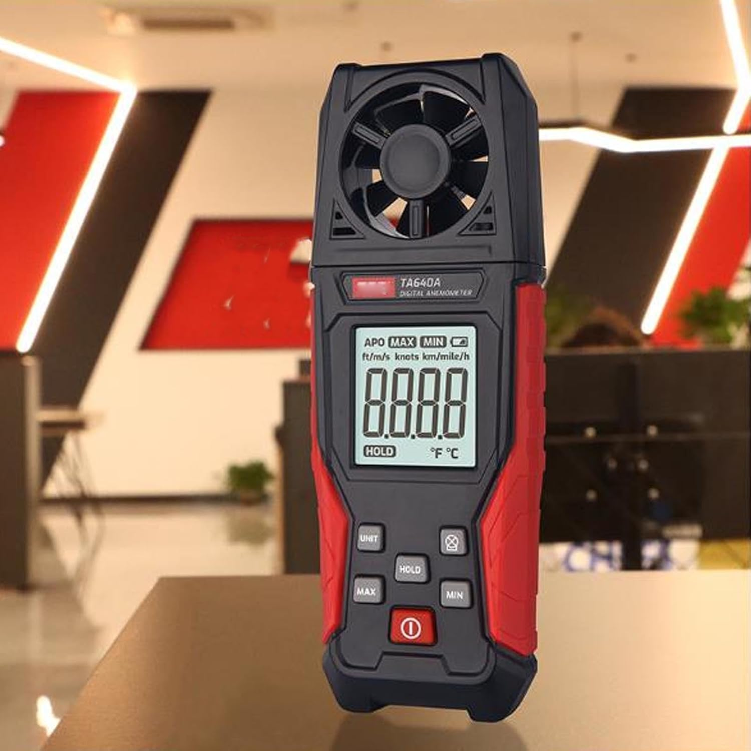 Zerodis Weather Stations and Accessories Handheld Wind Speed Meter with Temperature Measurement 0 to 67Mph 32 to 113F for Outdoor Activities HVAC Drone Pilots Digital Anemometer Anemometer image number 5