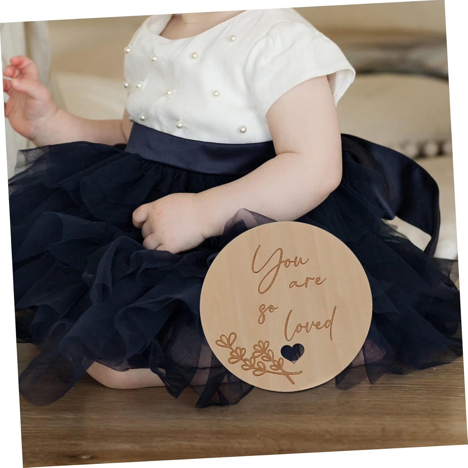 1Set Growth Cards Natural Cardstock Monthly Commemorative Photo Props for Memory Capture and Shower Announcements image number 2