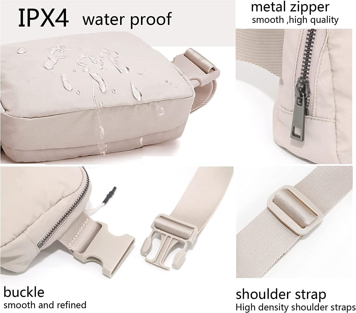 Belt Bag Waist Pack Bum Bag Fanny Pack Crossbody for Women with Adjustable Strap Small Waist Pouch for Travel Workout Running and Travel image number 4