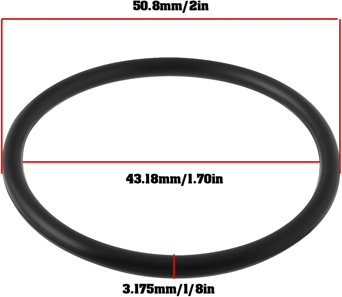 12PCS Swimming Pool Drain O-Ring Compatible with Hayward SP1022C 1-1/2 Inch MIP Compatible with Pentair 19174 190030 1.7X2X1/8 Inch image number 4