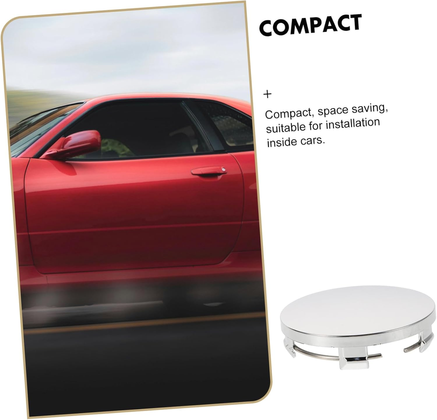 TINEASUR 4Pcs 60Mm Car Wheel Center Caps Hub Caps Vehicle Wheel Hub Cover Replacement Installation Accessories for Automotive Modification image number 4