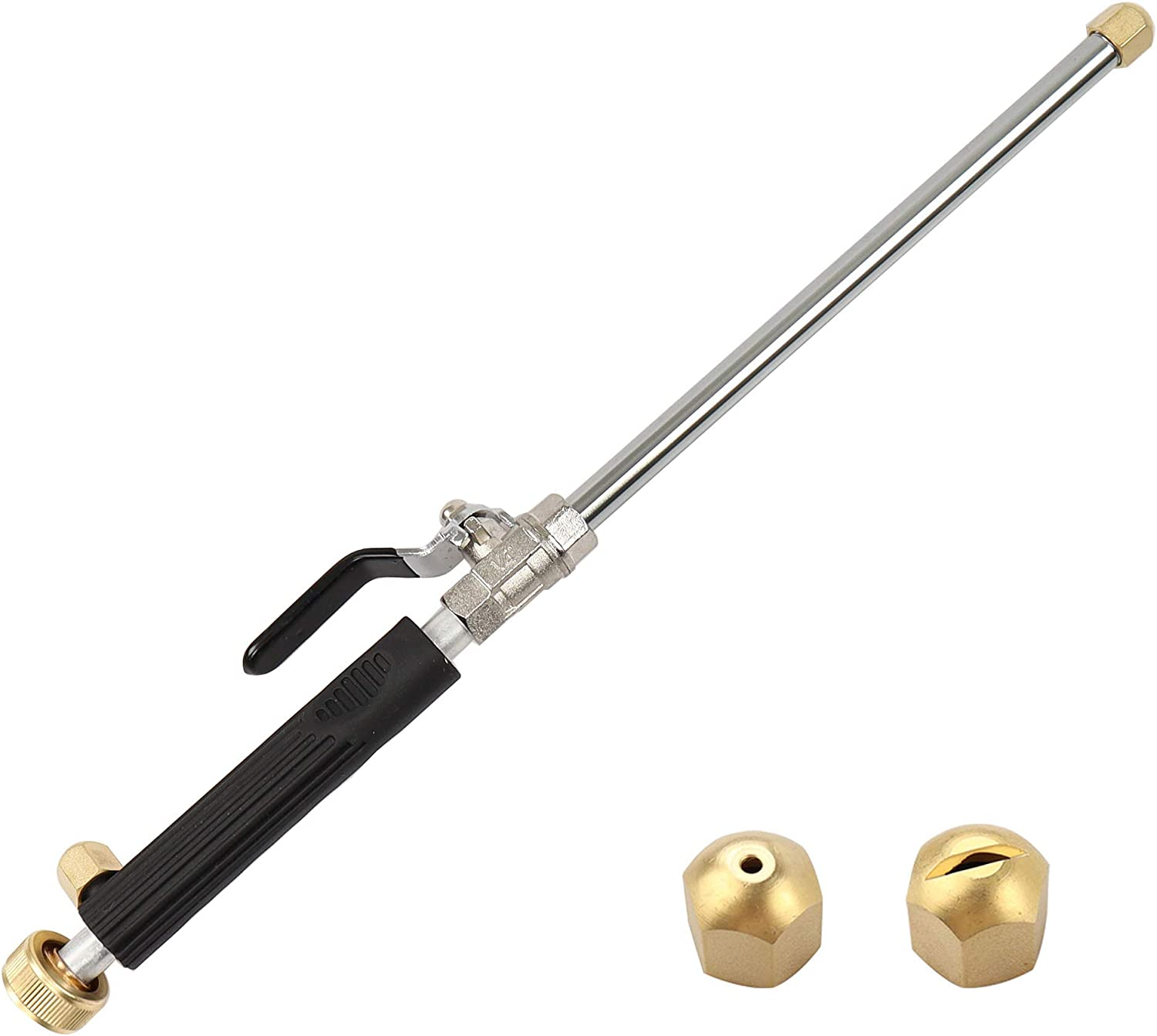 High Pressure Power Washer Wand, Hydro Jet Water Hose Nozzle,Watering Sprayer Cleaning Tool, Wand Lance for Gutter Patio Car Pet Window Glass Blue