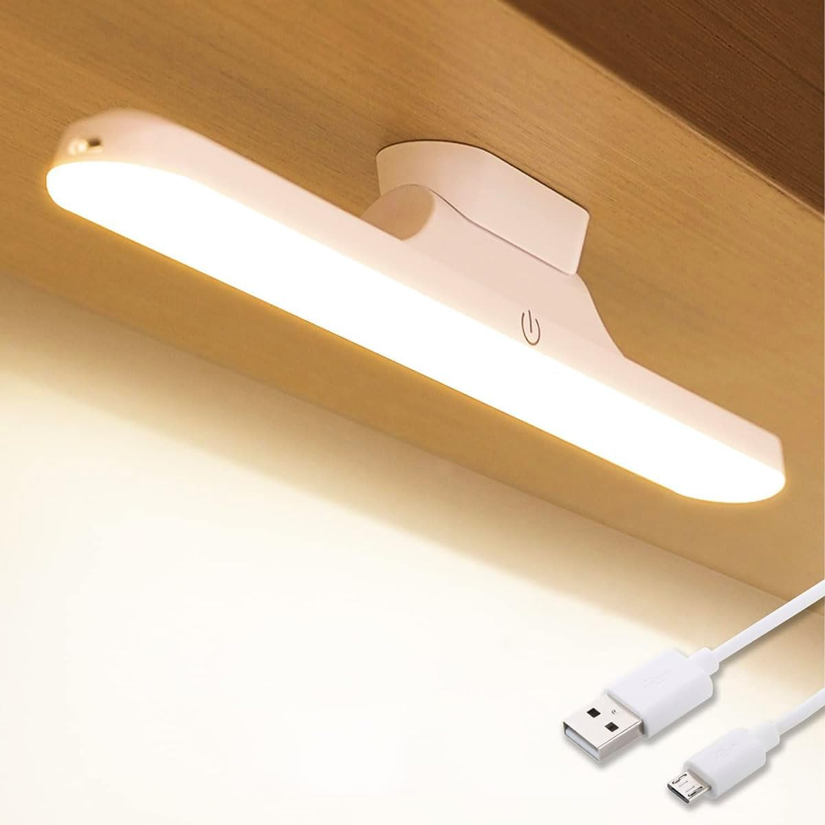Dimmable Touch Light Bar, USB Rechargeable Reading Lights, Stick Magnet Mounting Base, for Reading, Closet, Makeup Mirror, Vanity, Bedside, Study Light