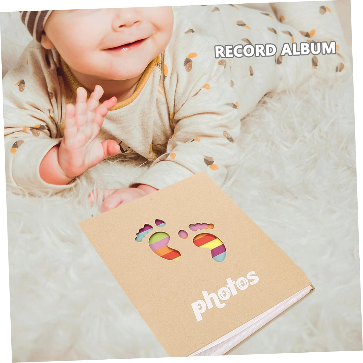 2Pcs Photo Album for Girl Boy Durable Keepsake Insert for Photos Adorable Design for Recording Growth image number 6