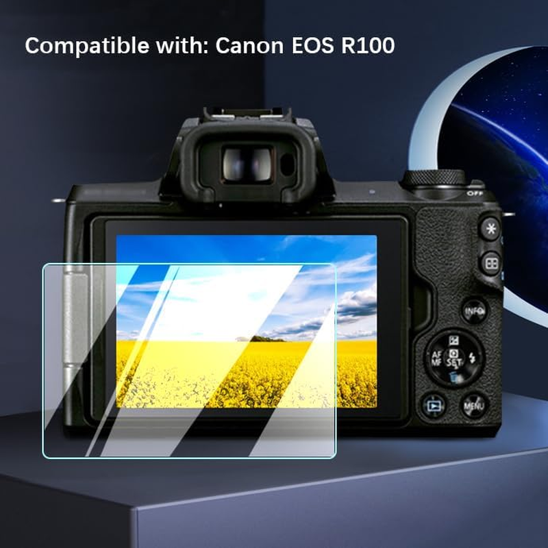 【For Canon R50V R100】2 Pack Glass Screen Protector Film for Canon EOS R50 V R100 EOSR100 Camera, 0.3Mm Ultra-Thin Tempered Glass, 9H Hardness, 2.5D round Edges, Anti-Scrach Anti-Fingerprint Anti-Dust image number 5
