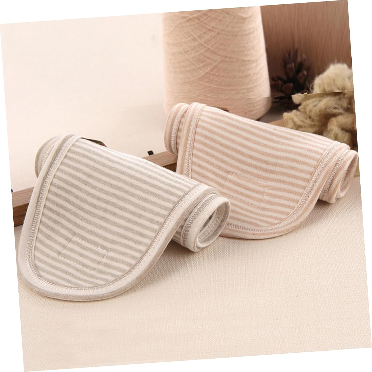 4Pcs Baby Belly Band Navel Belt for Newborns Beige Infant Umbilical Band Soft Breathable Wrap for Infant Care and Protection